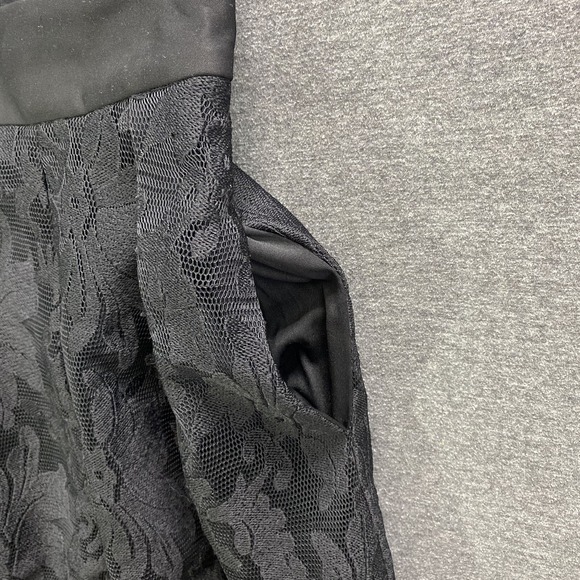 Whimsigoth Maxi Skirt Womens 6 Black Lace Fairy  Cottagecore Grunge Punk Witchy - Picture 6 of 16